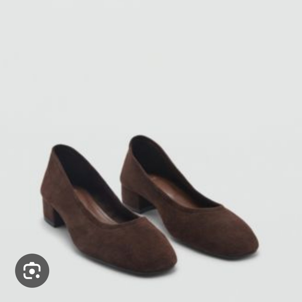 Mango‎ Brown Suede Flats